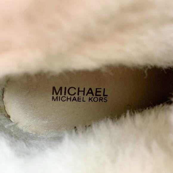 Michael Michael Kors Ankle Boots Wedge Heel Booties Tan Suede Women's 10 - Picture 5 of 12